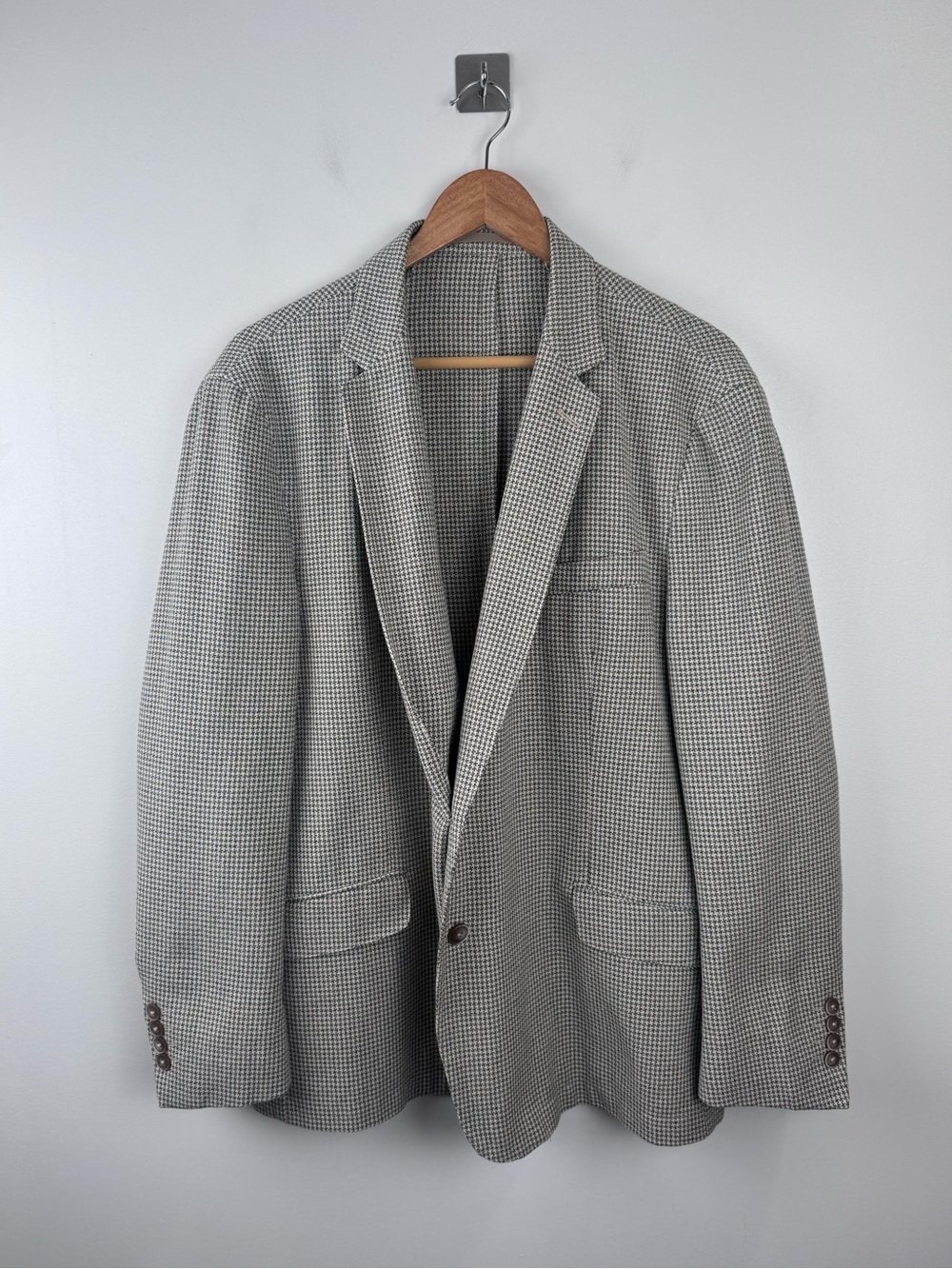 Hackett London Men Houndstooth‎ Blazer Suit Jacket 48R
